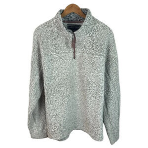 B13 Mens True Grit American Outdoor Co 1/4 Zip Sherpa Pullover Jacket M